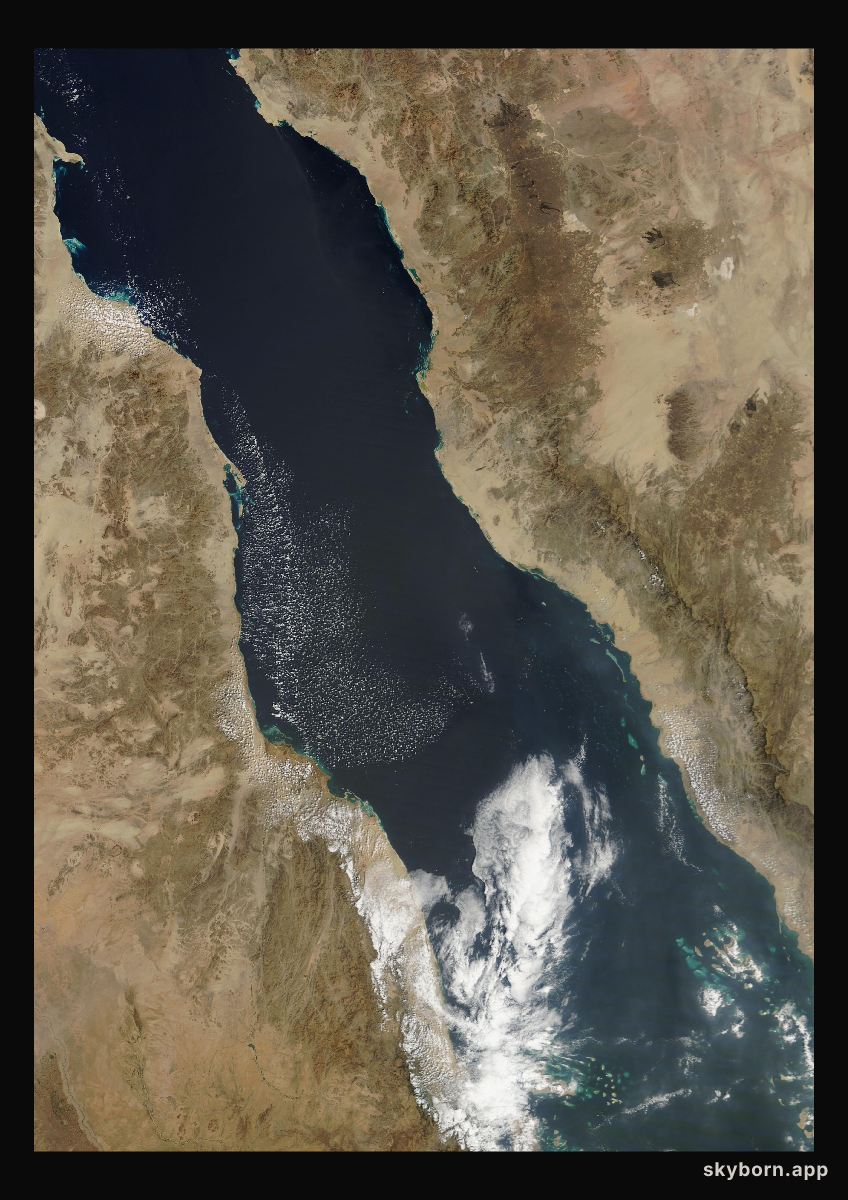The Earth on 20 February 2013 · Red Sea