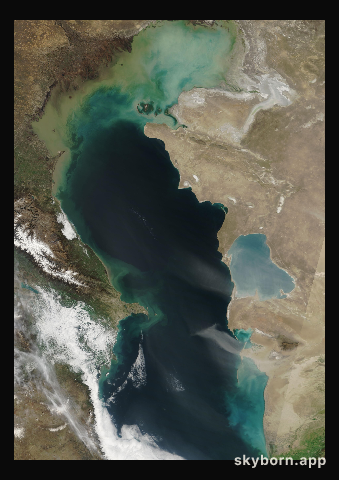 The Earth on 2 April 2013 · Caspian Sea