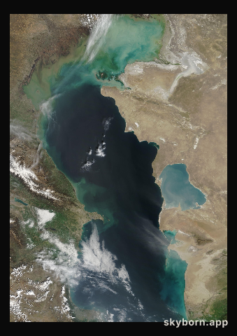 The Earth on 4 April 2013 · Caspian Sea