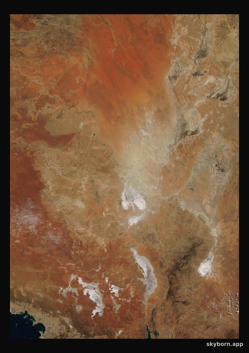 The Earth on 10 April 2013 · Lake Eyre, Australia