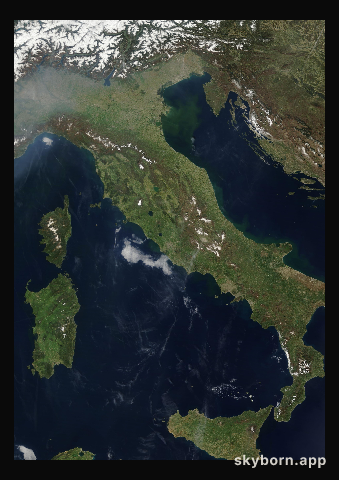 The Earth on 18 April 2013 · Italy and the Adriatic