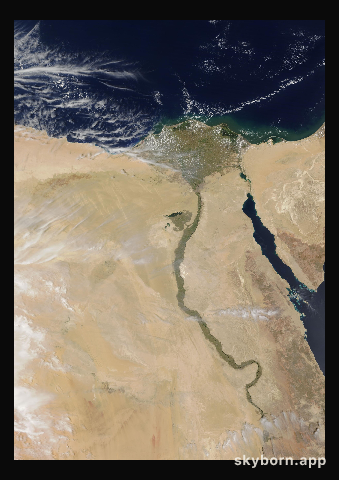 The Earth on 23 April 2013 · Nile Delta and Sinai