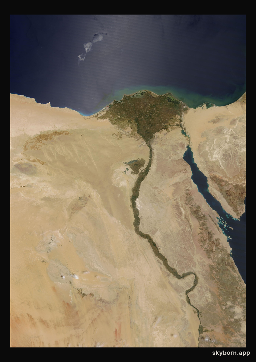 The Earth on 26 April 2013 · Nile Delta and Sinai