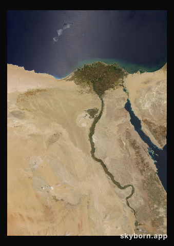 The Earth on 26 April 2013 · Nile Delta and Sinai