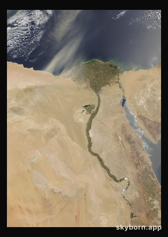 The Earth on 8 June 2013 · Nile Delta and Sinai
