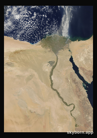 The Earth on 12 June 2013 · Nile Delta and Sinai