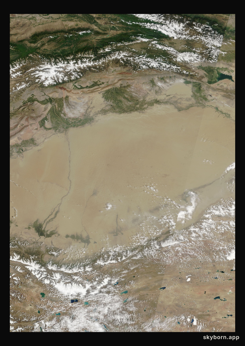 The Earth on 25 June 2013 · Taklamakan Desert