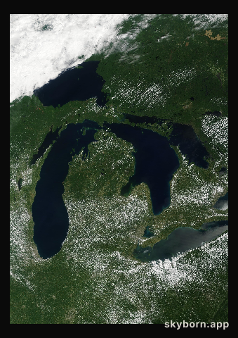 The Earth on 14 July 2013 · Great Lakes