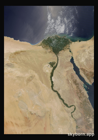 The Earth on 15 July 2013 · Nile Delta and Sinai