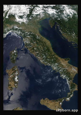 The Earth on 24 July 2013 · Italy and the Adriatic