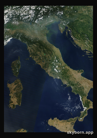 The Earth on 27 July 2013 · Italy and the Adriatic