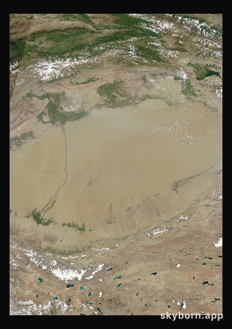 The Earth on 30 July 2013 · Taklamakan Desert