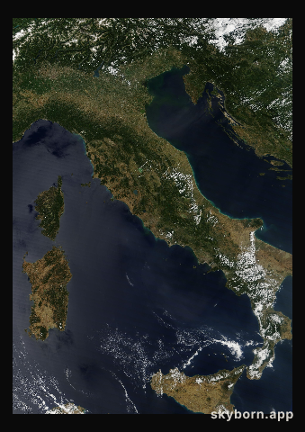 The Earth on 31 July 2013 · Italy and the Adriatic