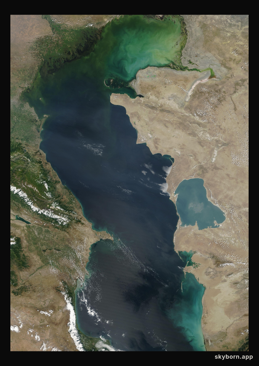The Earth on 12 August 2013 · Caspian Sea
