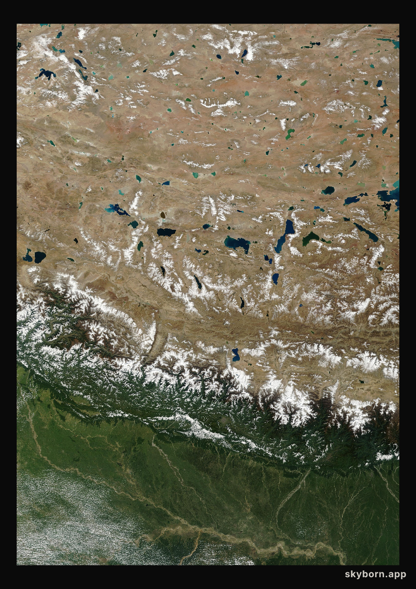 The Earth on 9 October 2013 · Himalaya and Tibet