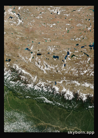 The Earth on 9 October 2013 · Himalaya and Tibet