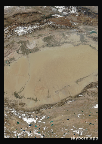 The Earth on 10 October 2013 · Taklamakan Desert