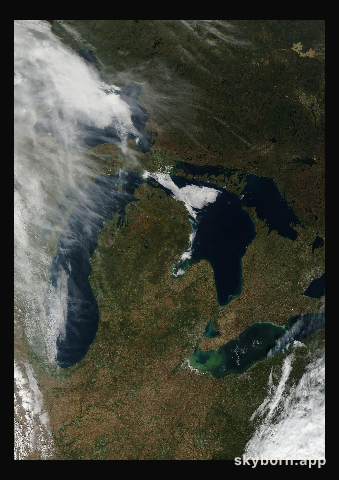 The Earth on 11 October 2013 · Great Lakes