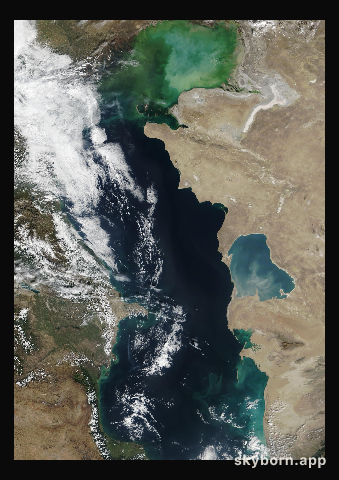 The Earth on 13 October 2013 · Caspian Sea