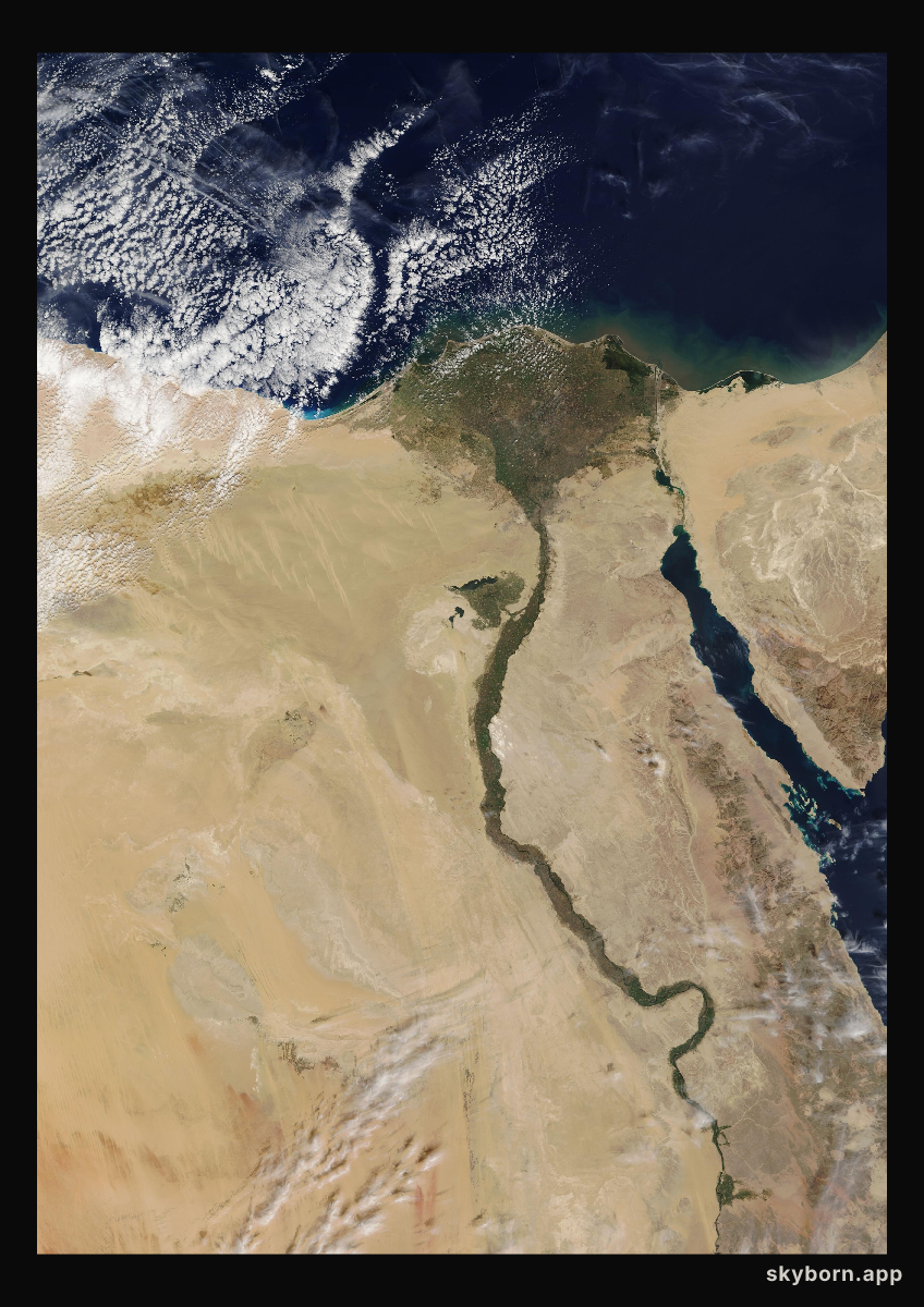 The Earth on 21 October 2013 · Nile Delta and Sinai