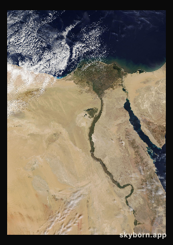 The Earth on 21 October 2013 · Nile Delta and Sinai