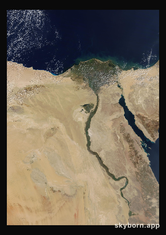 The Earth on 26 October 2013 · Nile Delta and Sinai