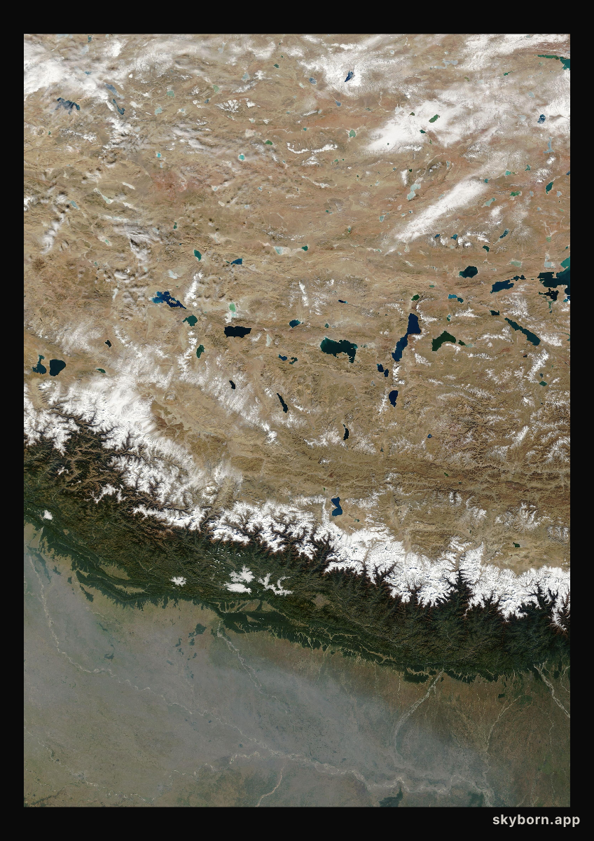 The Earth on 19 November 2013 · Himalaya and Tibet
