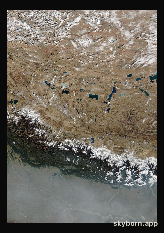 The Earth on 8 December 2013 · Himalaya and Tibet