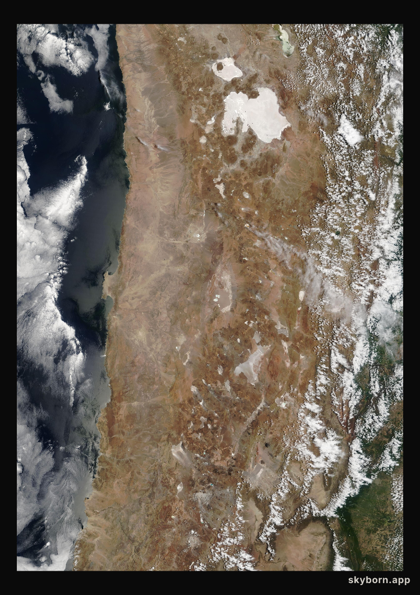 The Earth on 14 December 2013 · Atacama and the Andes