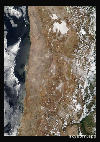 The Earth on 14 December 2013 · Atacama and the Andes
