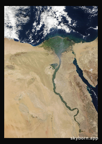 The Earth on 19 December 2013 · Nile Delta and Sinai