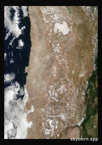 The Earth on 25 December 2013 · Atacama and the Andes