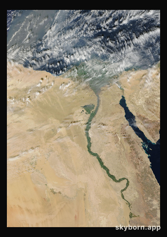 The Earth on 22 January 2014 · Nile Delta and Sinai