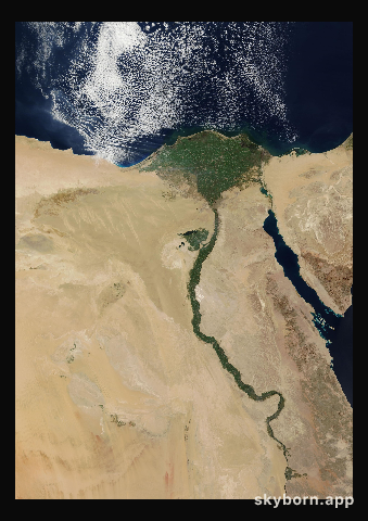 The Earth on 12 February 2014 · Nile Delta and Sinai