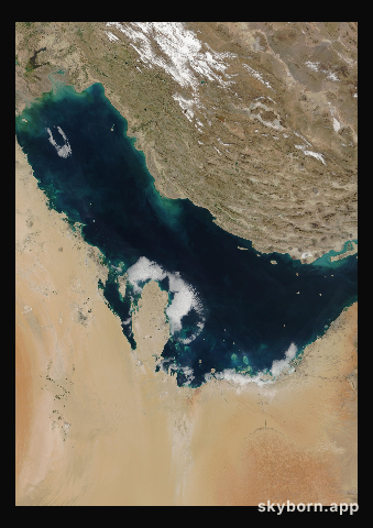 The Earth on 15 February 2014 · Persian Gulf