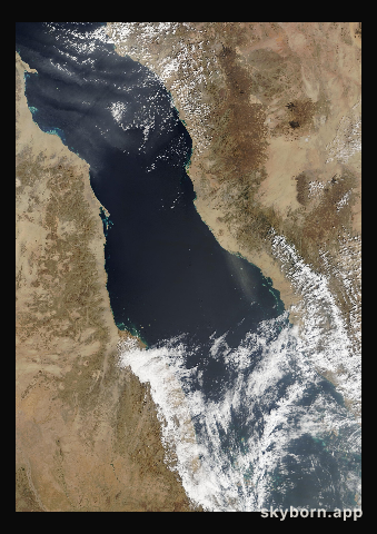 The Earth on 16 February 2014 · Red Sea