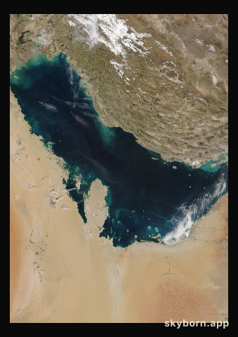 The Earth on 22 February 2014 · Persian Gulf