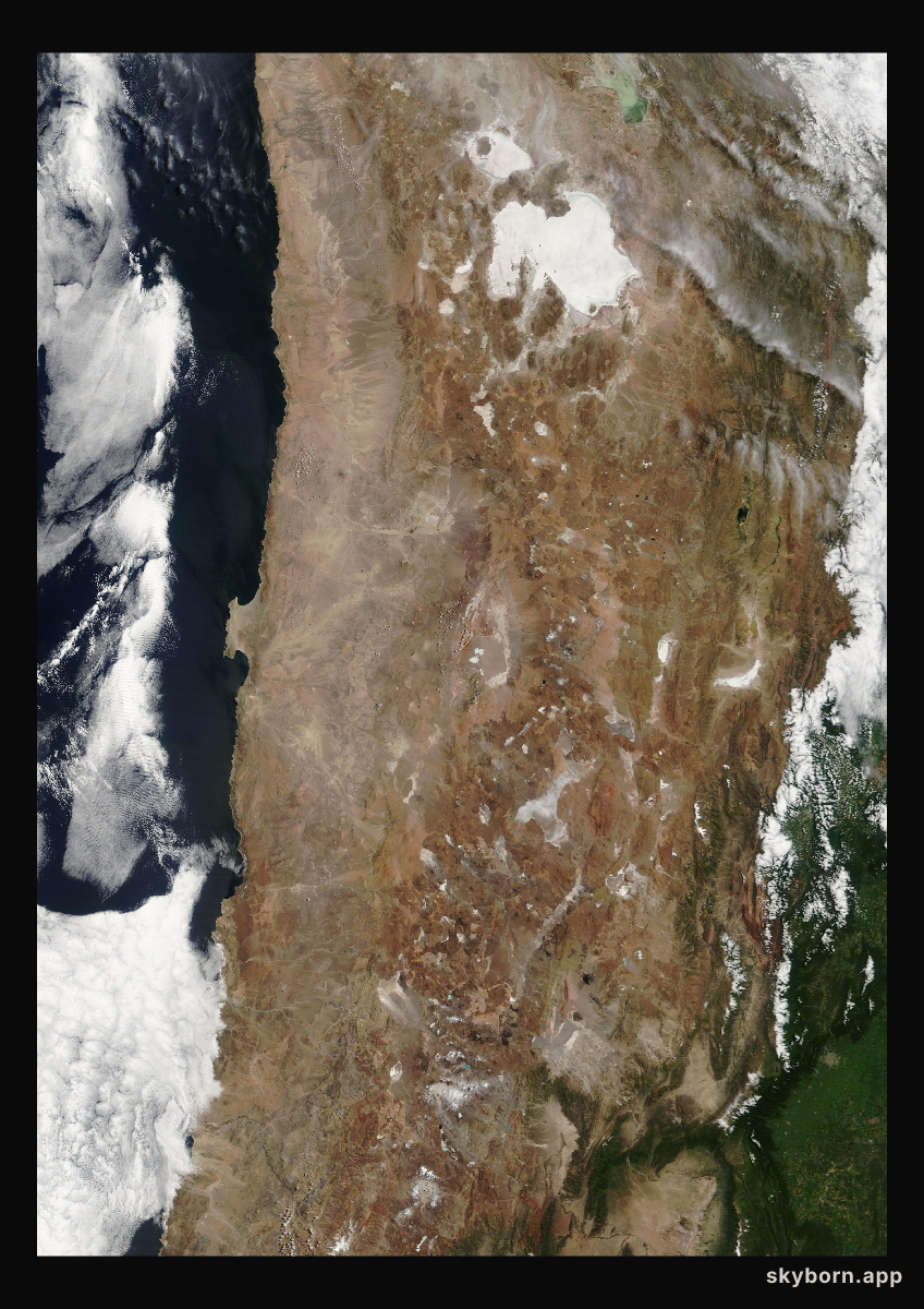The Earth on 4 March 2014 · Atacama and the Andes