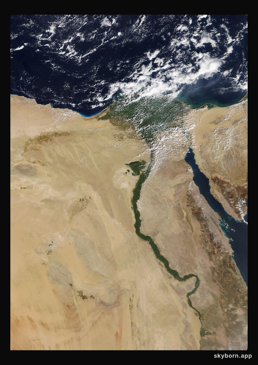 The Earth on 10 March 2014 · Nile Delta and Sinai