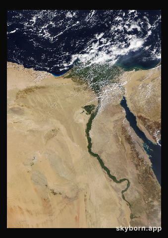 The Earth on 10 March 2014 · Nile Delta and Sinai