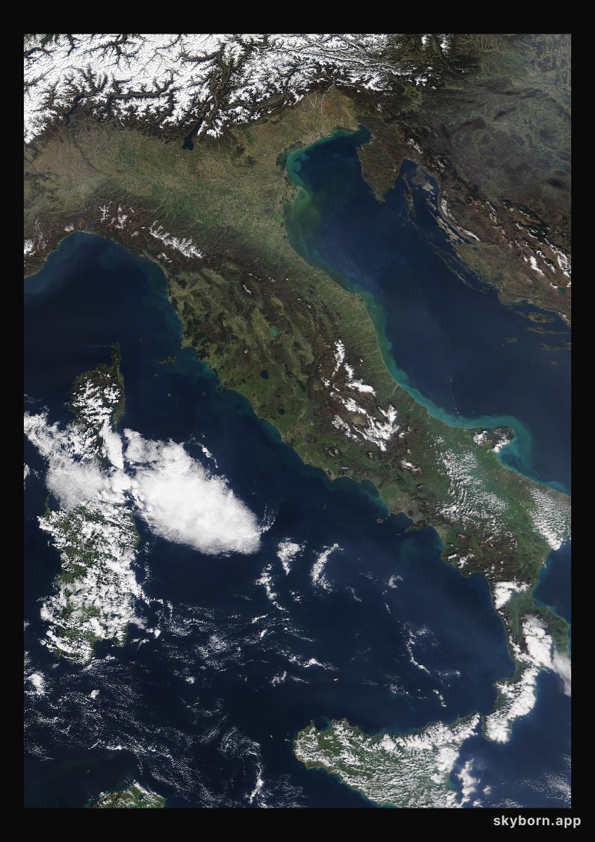 The Earth on 12 March 2014 · Italy and the Adriatic