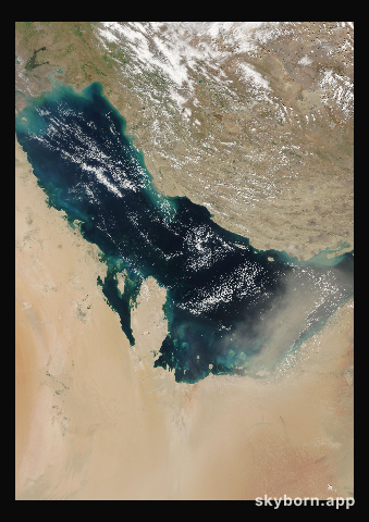 The Earth on 16 March 2014 · Persian Gulf