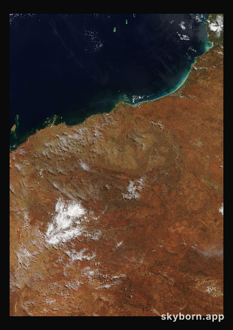 The Earth on 23 March 2014 · Pilbara, Western Australia