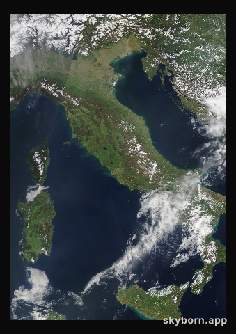 The Earth on 7 April 2014 · Italy and the Adriatic