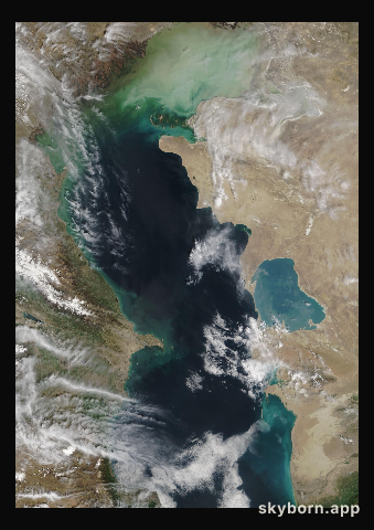 The Earth on 16 April 2014 · Caspian Sea