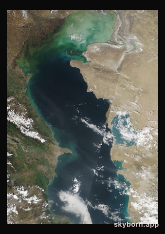 The Earth on 19 April 2014 · Caspian Sea