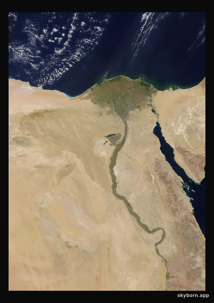 The Earth on 28 April 2014 · Nile Delta and Sinai