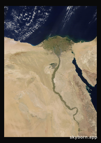 The Earth on 28 April 2014 · Nile Delta and Sinai