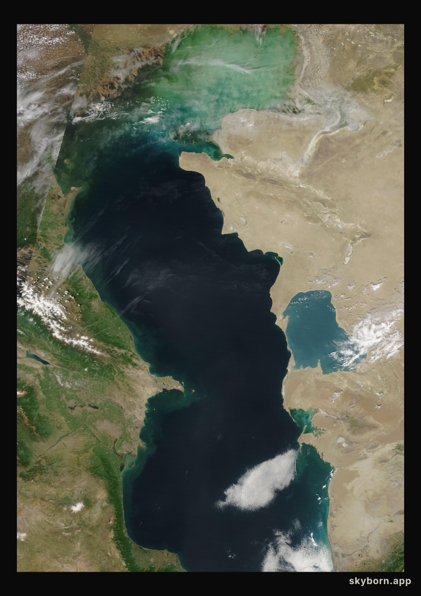 The Earth on 1 May 2014 · Caspian Sea