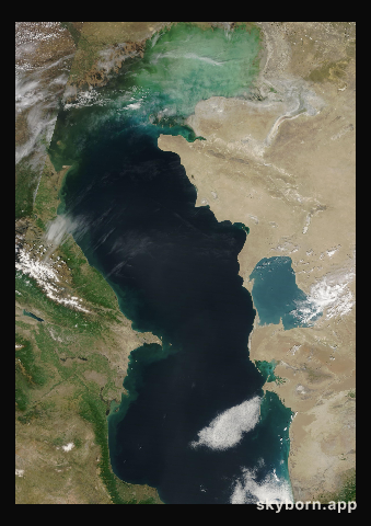 The Earth on 1 May 2014 · Caspian Sea